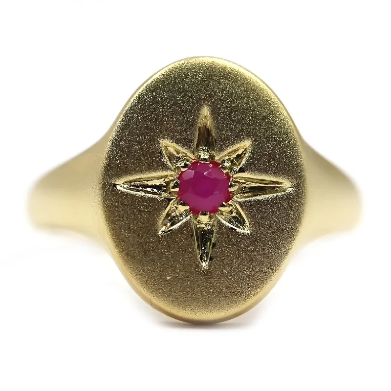 925 Sterling Silver Thai Ruby Ring