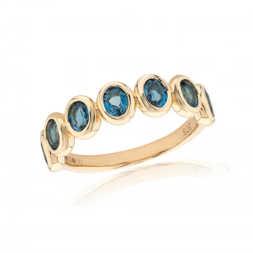 9ct Yellow Gold London Blue Topaz Ring