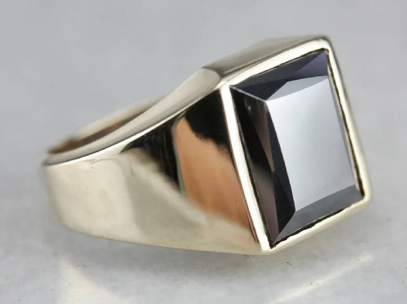 Men's Vintage Hematite Ring