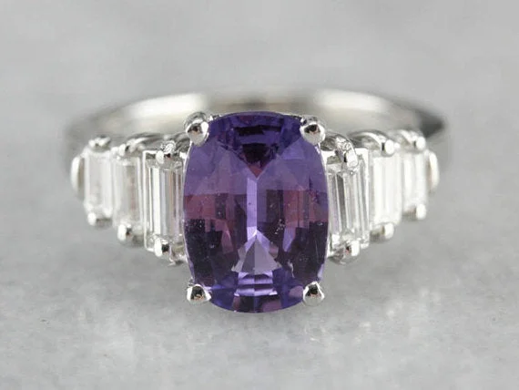 Purple Sapphire Statement Ring