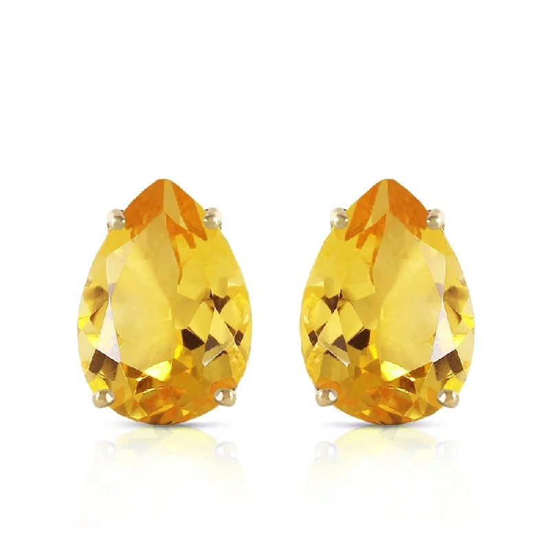 10 CTW 14K Solid Gold Inspiration Citrine Earrings