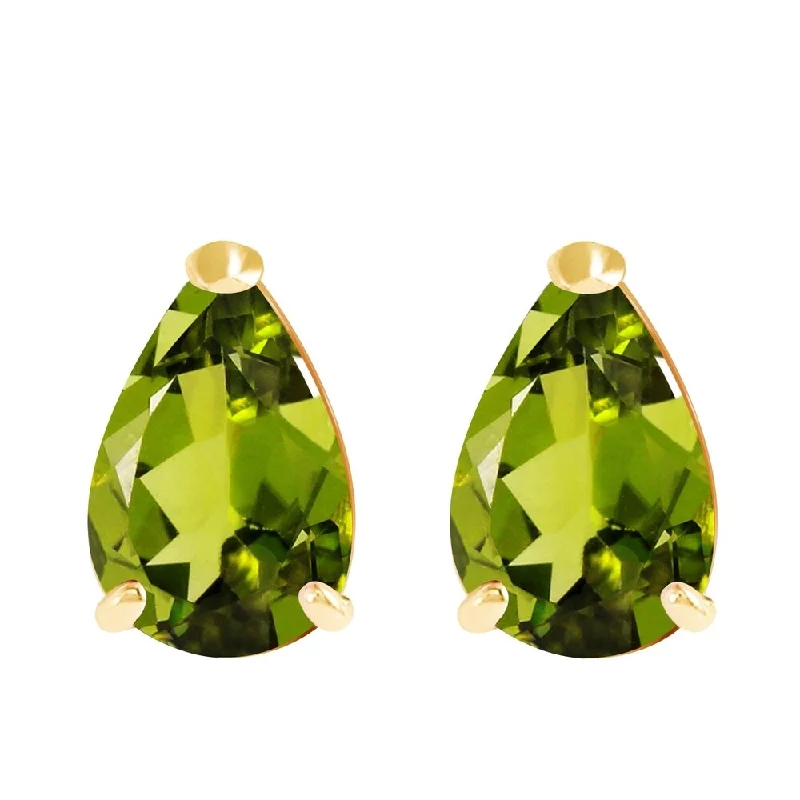 3 CTW 14K Solid Gold Art Of Love Peridot Earrings