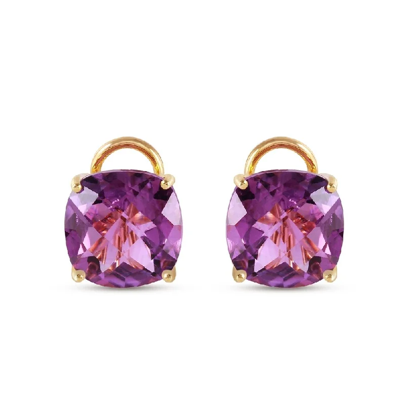 7.2 Carat 14K Solid Gold Provocative Amethyst Earrings