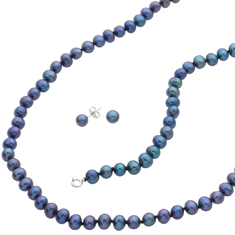 Classic Pearl Earring, Bracelet & Necklace Set