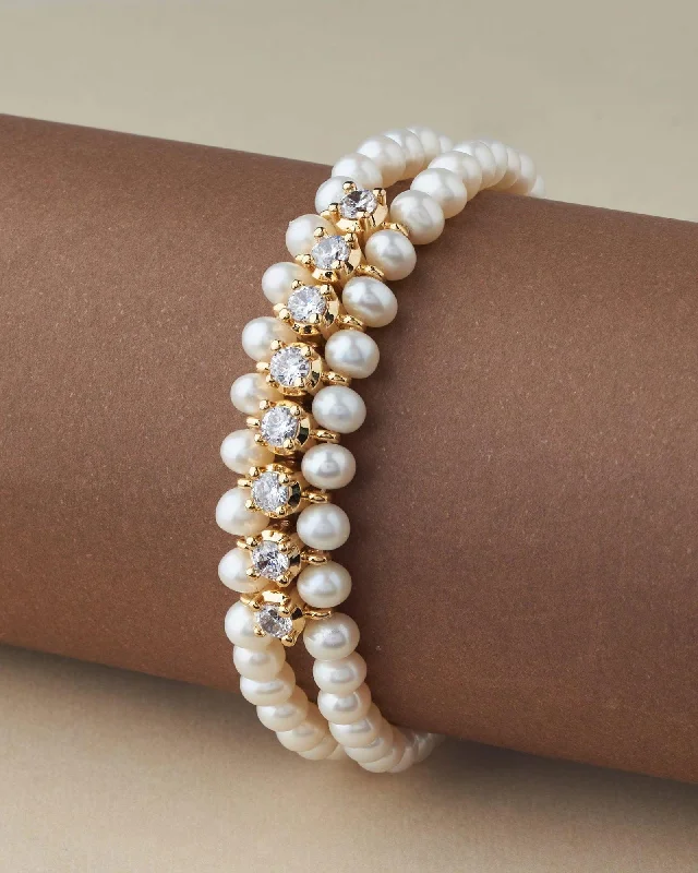 Gorgeous Golden Pearl Bracelet