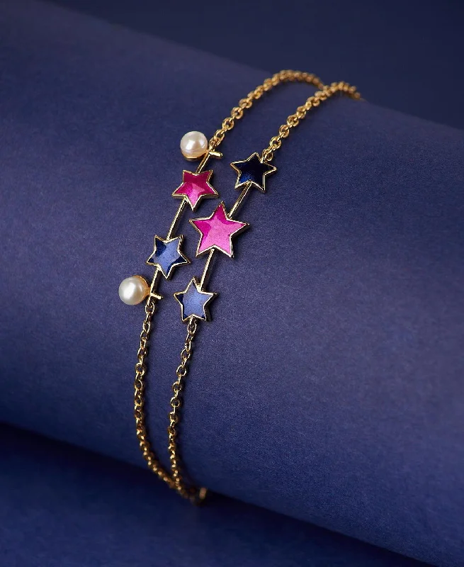 Fashionable Star Enamel Bracelet