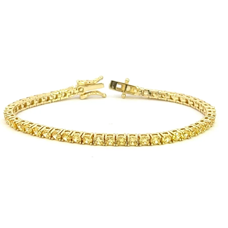 Golden Tennis Bracelet- 3 mm