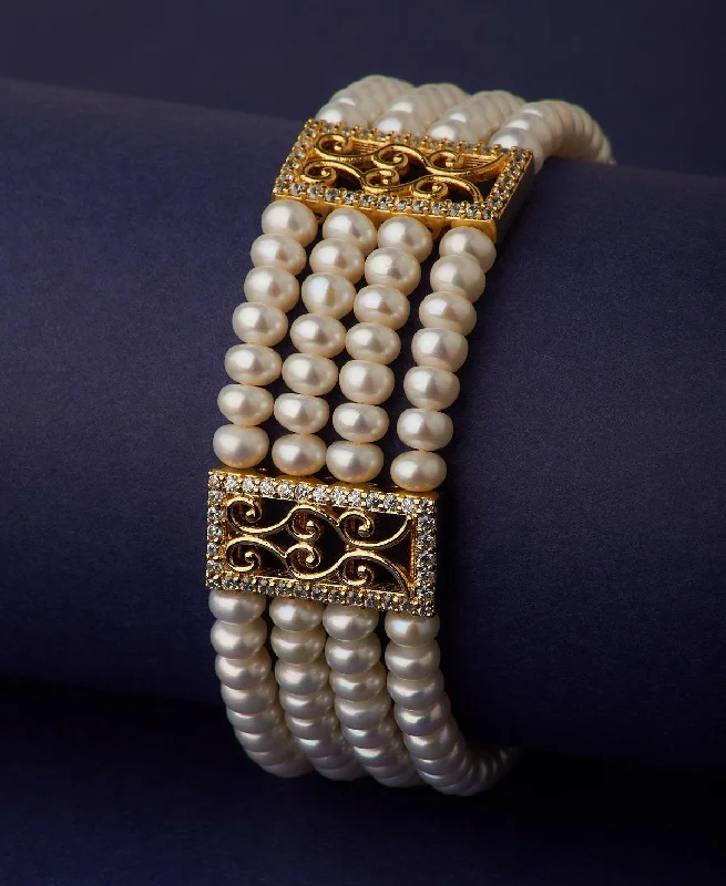 Gorgeous Golden Real Pearl Bracelet