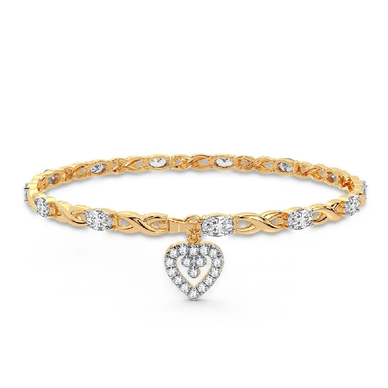 10K 0.10CT DIAMOND BRACELET