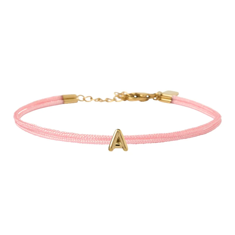 Alphabet String Bracelet - Rose