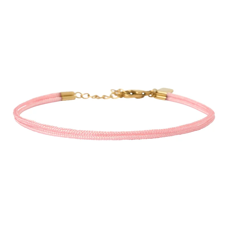 Alphabet String Bracelet - Rose