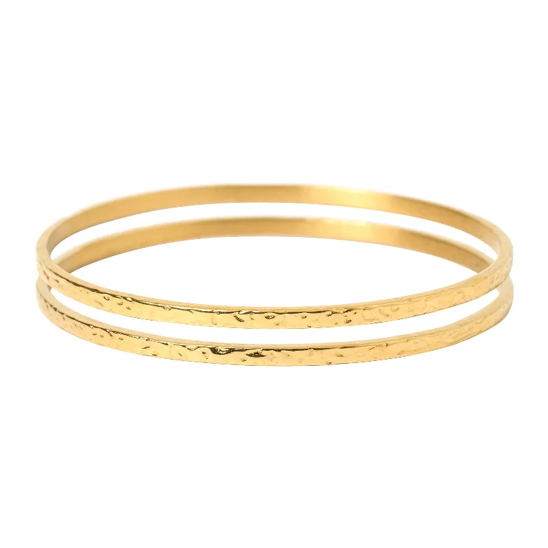 Archie Double Gold Bracelet Stack