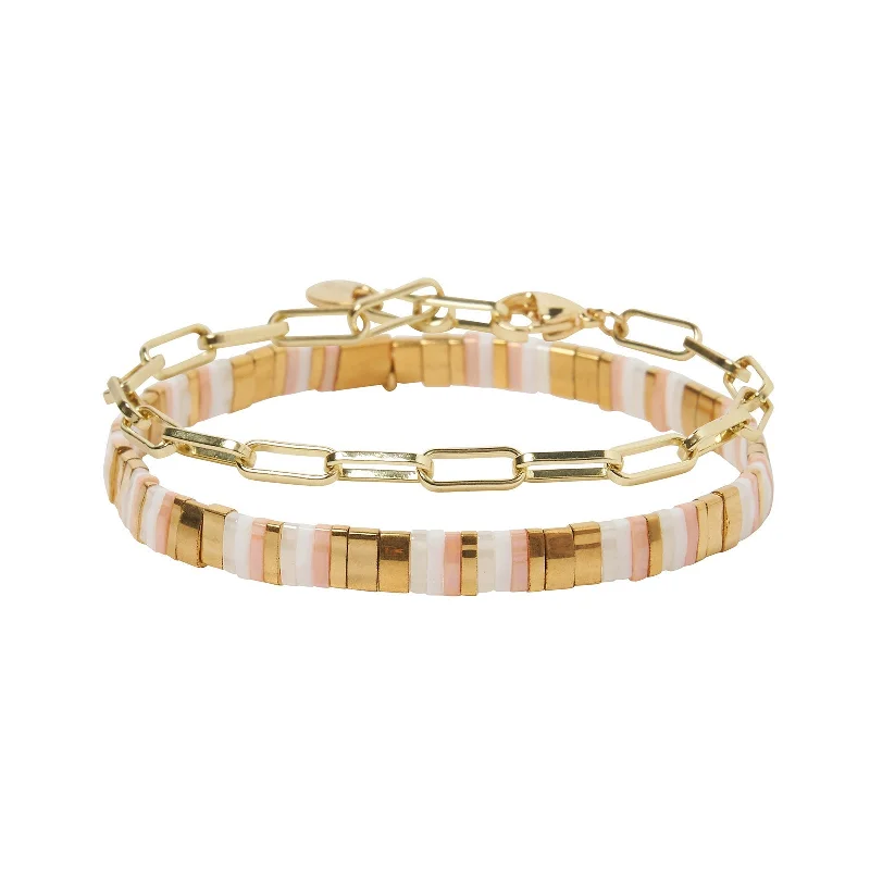 Aria Bracelet Stack - Peony