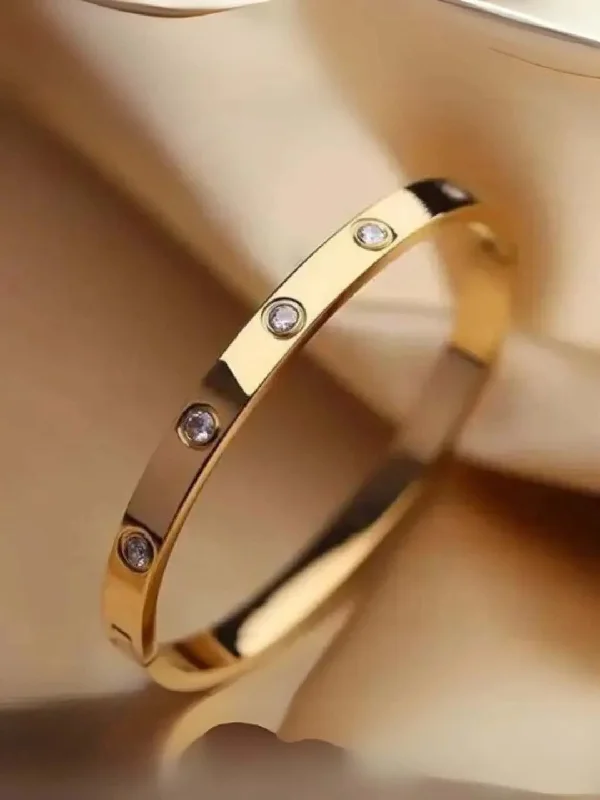 Cartier Love Stainless Steel Gold Bracelet