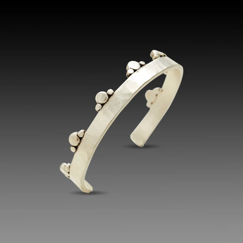 Wide Silver Trios Cuff Bracelet