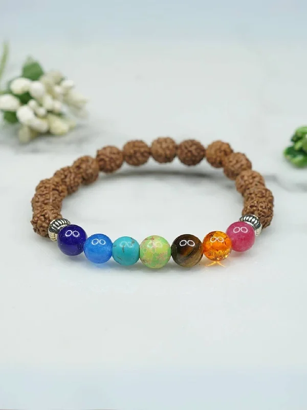 Rudraksha 7 Chakra Bracelet