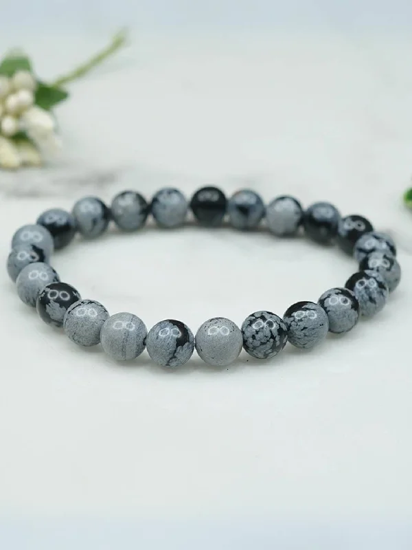 Snowflake Obsidian Bracelet