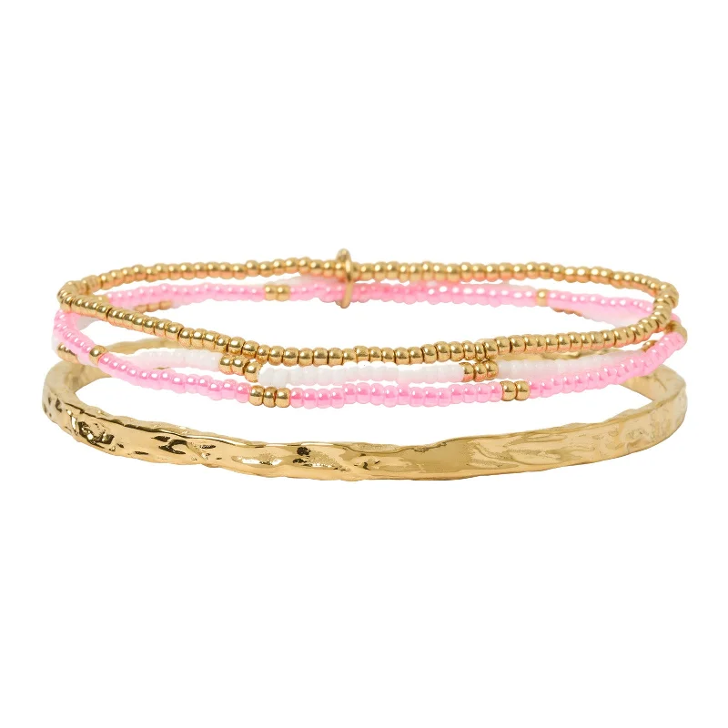 Sunshine Bracelet Stack - Berry