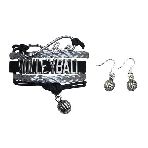 Volleyball Jewelry Set ( Bracelet & Earrings)