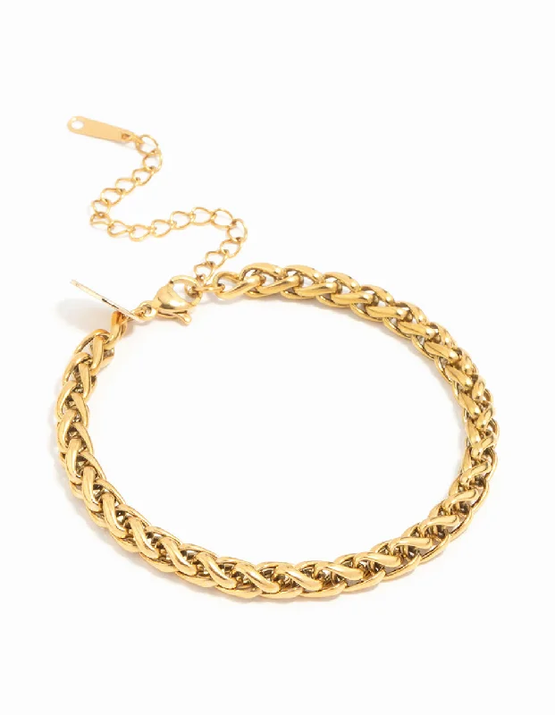 Waterproof Gold Plated Stainless Steel Paloma Chain Bracelet