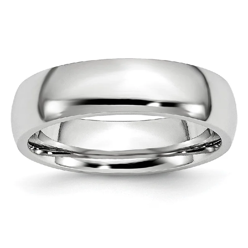 6mm Cobalt Polished Domed Standard Fit Band