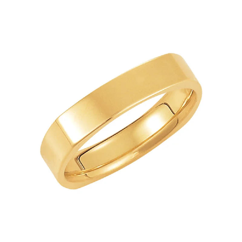 6mm Square Comfort Fit Polished Band in 14k Yellow Gold