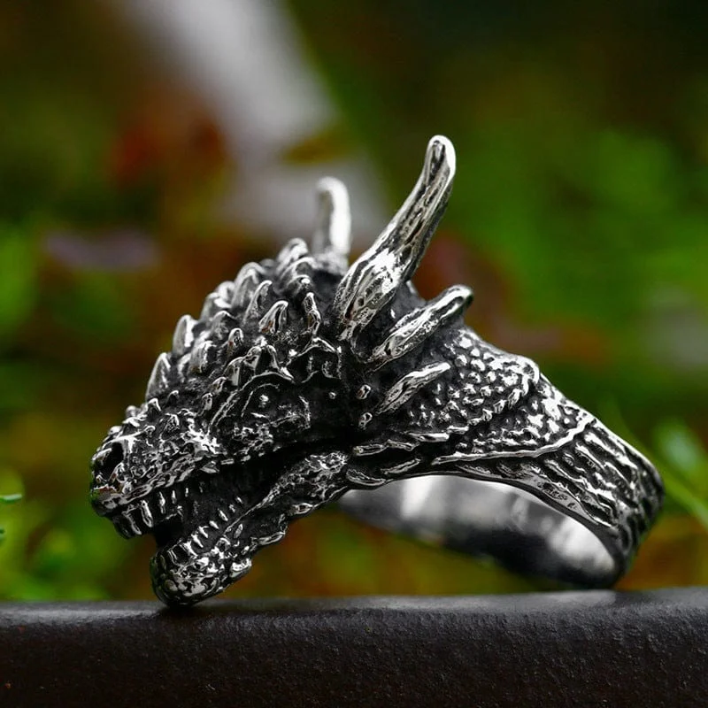 Men's Punk Dragon Ring