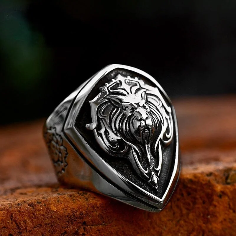 Men's Punk Lion Head Ring