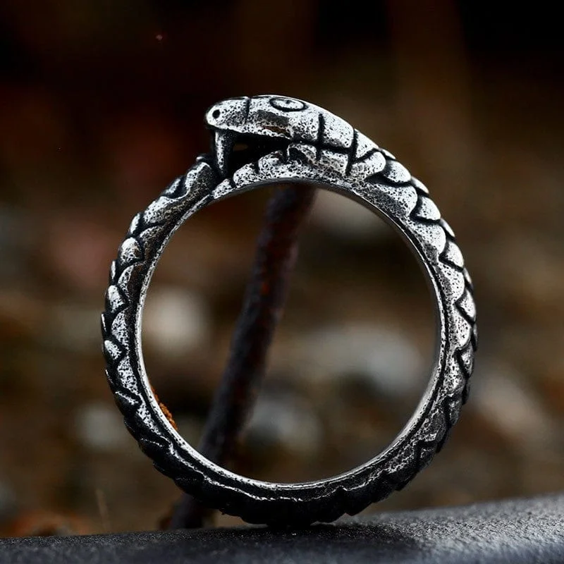 Men's Punk Ouroboros Ring