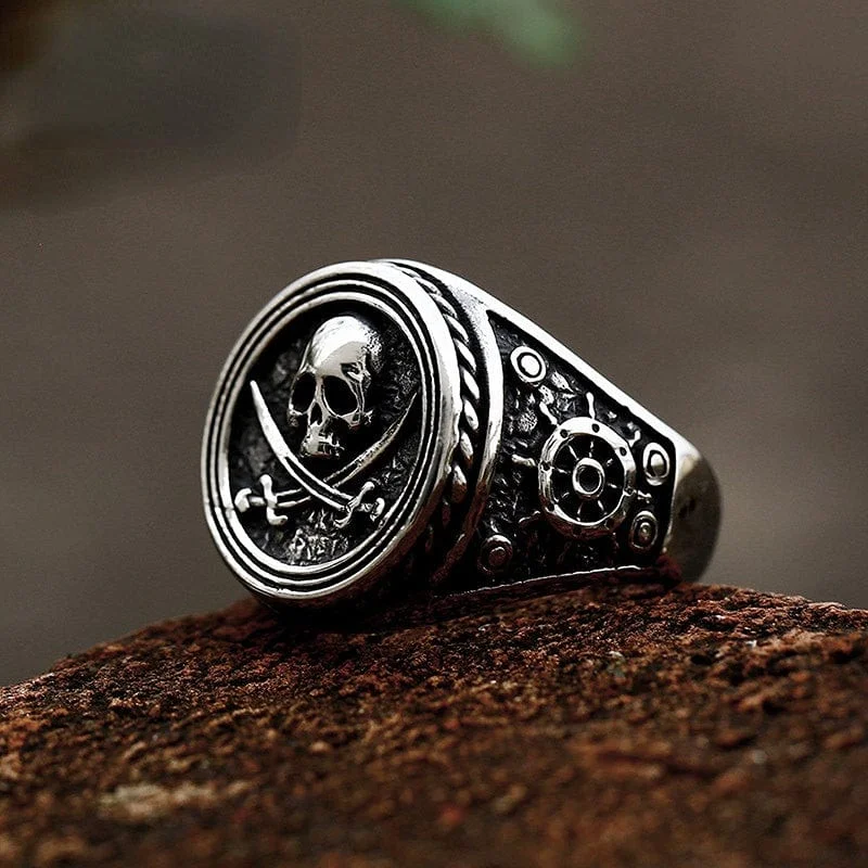 Men's Punk Pirate Skull Ring