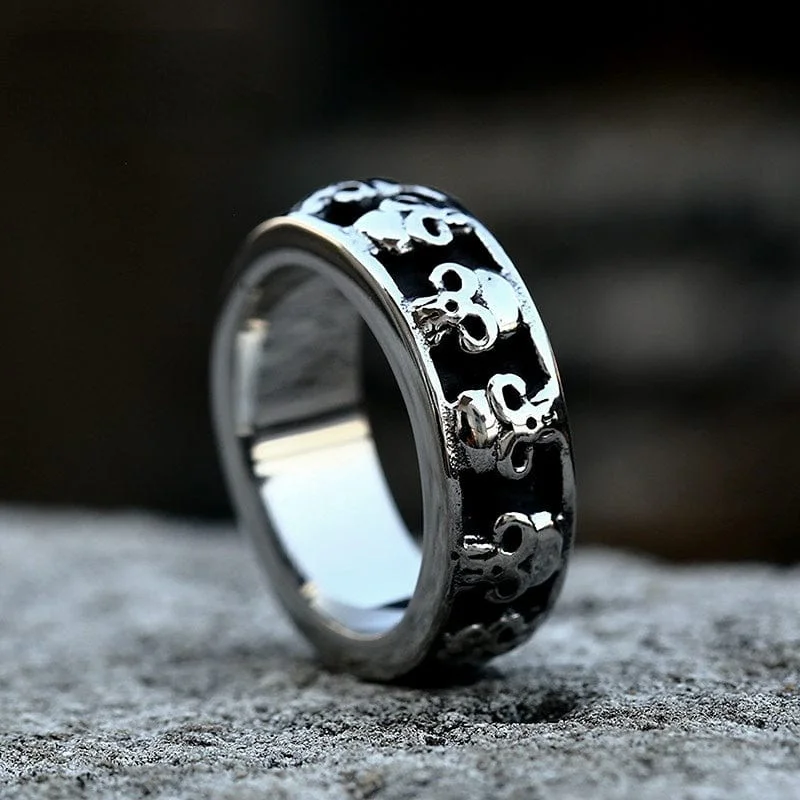 Men's Punk Skulls Ring