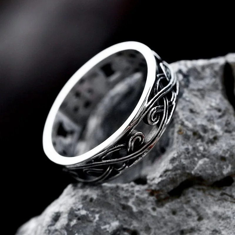 Men's Punk Viking Pattern Ring