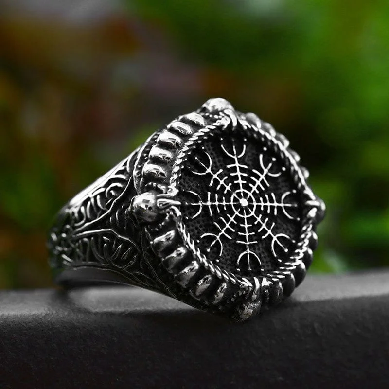 Men's Punk Viking Skull Ring