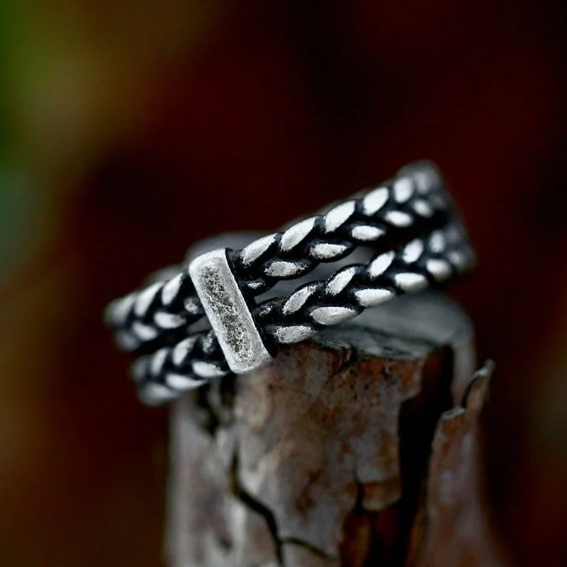 Men's Punk Woven Chain Ring